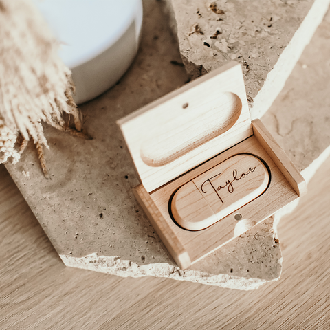 USB in Timber Case - Engraved