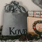 Christmas Velvet Santa Sack with Printed Name
