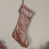 Christmas Velvet Stocking with Printed Name