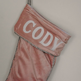 Christmas Velvet Stocking with Printed Name