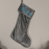 Christmas Velvet Stocking with Printed Name