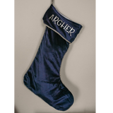 Christmas Velvet Stocking with Printed Name