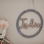 Hoop Name Plaque and Bow Holder